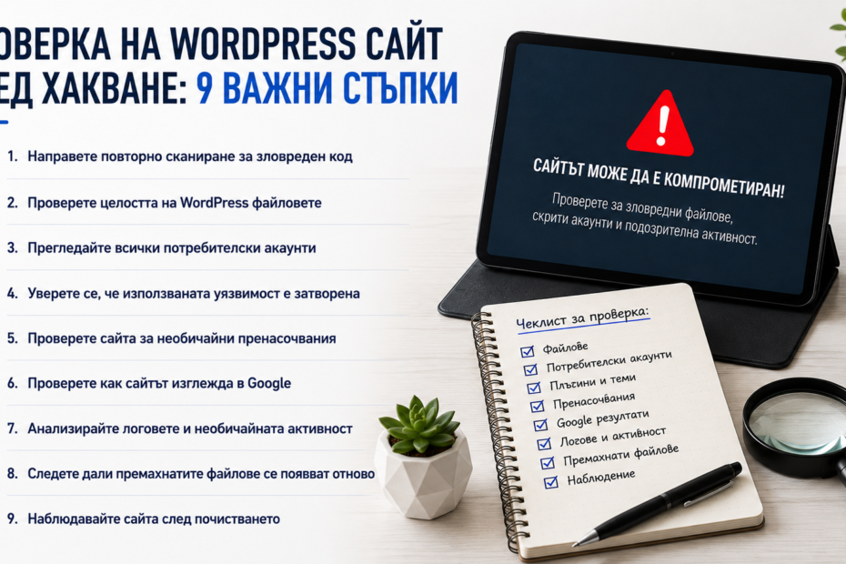 проверка на WordPress сайт след хакване